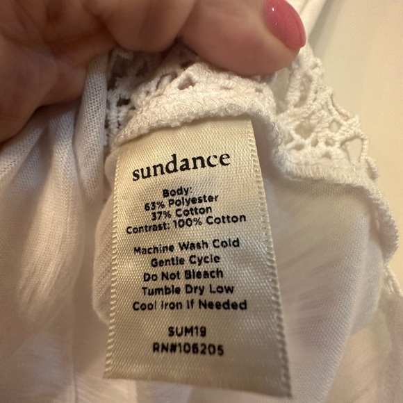 Sundance Lily’s Paramour lace t tee top white size small BOHO feminine romantic - Picture 7 of 7